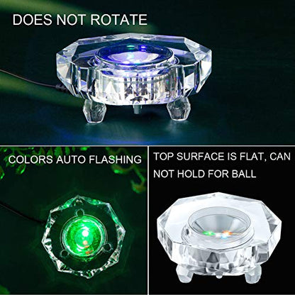 IFOLAINA Crystal LED Light Base for 3D Glass Art Lighted Display Stand - color: O-Clear-Multicolor