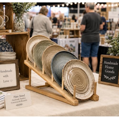 Wooden Book Display Stand Holder, 5-Tier Magazine Rack Organizer - color: Natural-1 Pc