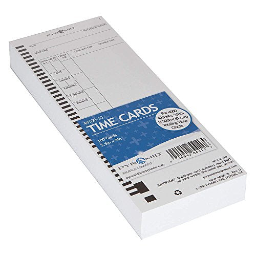 Pyramid Time Systems 44100-10MB 1,000 Count Genuine Time Cards - size: 1000 pk