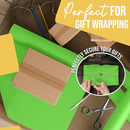 Crown Display Lime Green Kraft Paper Roll - 17.75" X 1320" (110' Ft) - Wrapping & Packing Paper - Craft Supplies - color: Lime Green, size: 17.75" x 1320"