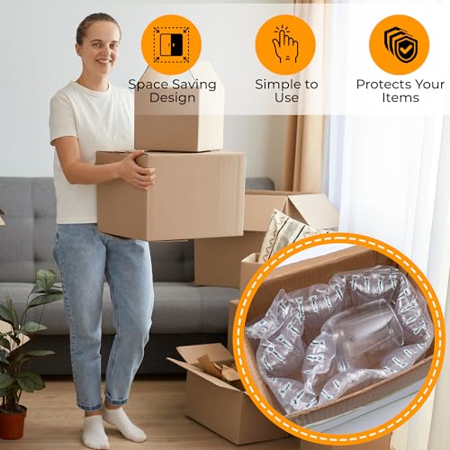 330 Count 4x8 Inflatable Air Pillows for Packing and Shipping