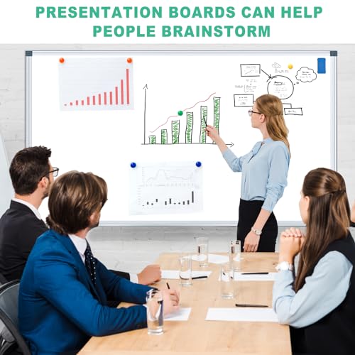 H-Qprobd 72"x48" Large Dry Erase Board for Wall 6' x 4' Magnetic Whiteboard Aluminum Presentation White Boards with Long Pen Tray, 6 Markers, 2 Erasers &12 Magnets - size: 72"x48"