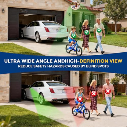 11.7in acrylic convex mirror 180° adjustable wide-angle indoor security mirror suitable for monitoring blind spots in parking lots Garage warehouses offices and traffic safety management - size: 11.7in