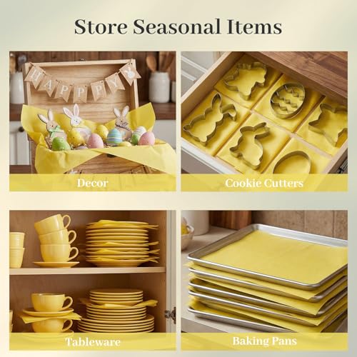 Koogel 330 Sheets Yellow Tissue Paper, 14 X 10 inches - color: Yellow