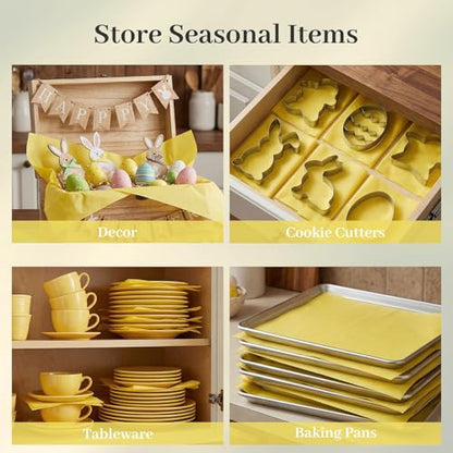 Koogel 330 Sheets Yellow Tissue Paper, 14 X 10 inches - color: Yellow