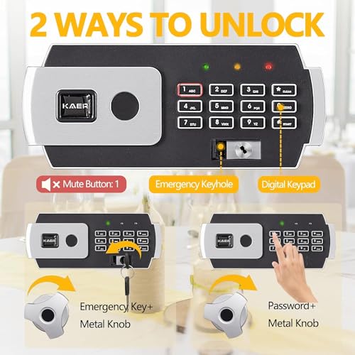 KAER 2.8 Cuft Drop Safe for Small Business Heavy Duty Steel Money Safe with Drop Slot for Cash,Slips,Documents,Depository Cash Safe with Fireproof Bag,Anti-Theft Cash Drop Box for Home/Retail/Office - size: 2.8 Cuft
