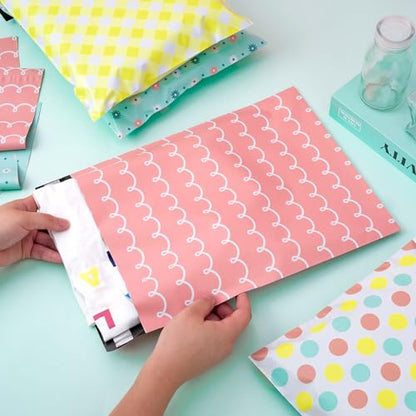 RUSPEPA Poly Mailers Shipping Bags Pretty Thick Self Adhesive Mailing Envelopes 10x13 inches, 40 Pack - color: 10x13-Blue and Yellow