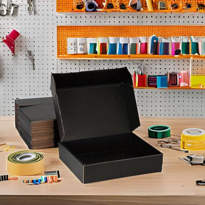 Black Shipping Boxes 13x10x2 Inches, 20 Pack - color: Black, size: 13x10x2 Inch