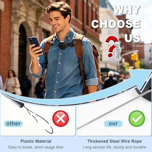 Retractable Phone Tether, Adjustable Anti-Theft Phone Lanyard