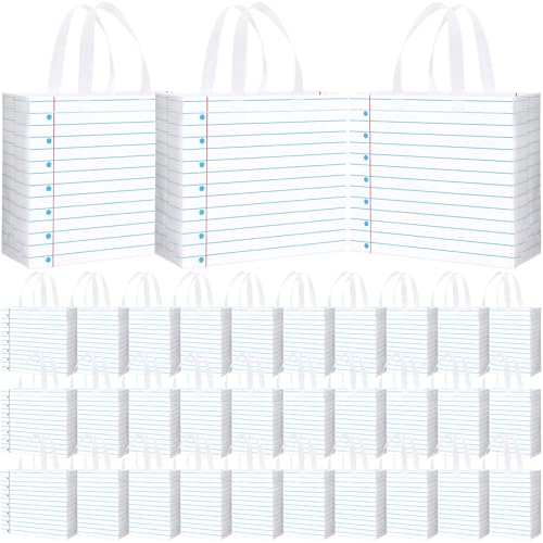 为Abbylike 30 Pcs Thank You Gift Bags Teacher Notebook Tote 12.2x11x4.72" - style: Notebook