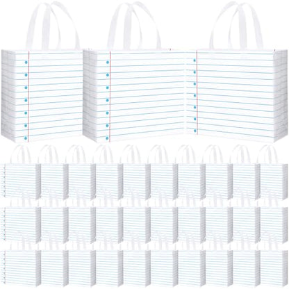 为Abbylike 30 Pcs Thank You Gift Bags Teacher Notebook Tote 12.2x11x4.72" - style: Notebook