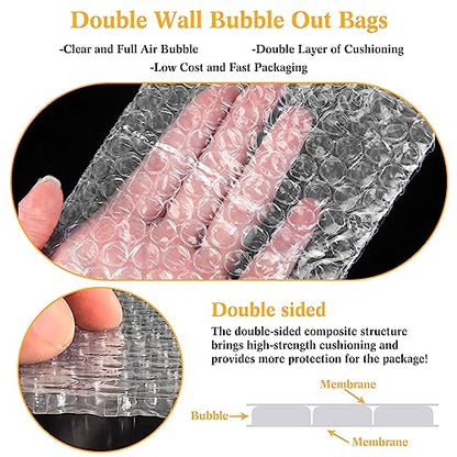 Perkoop Bubble Bags Double Bubble Pouches, 4 x 5.5 Inch, 120 Pcs - size: 4 x 5.5 Inch
