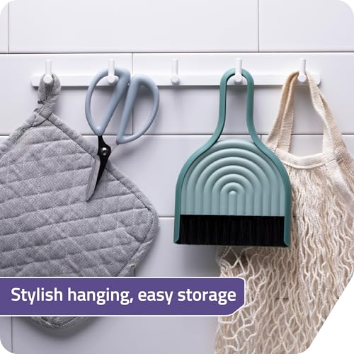Peleg Design DustArch - Mini Dustpan and Brush Set, Small Dustpan and Broom with Modern Charm, Handheld Broom and Dustpan Set for Home, Office & Travel - color: DustArch - Green