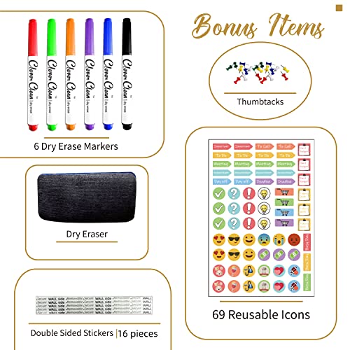 Large Dry Erase Wall Calendar - 36" x 52" Undated 4-Month Calendar for Home, Office, School - Reusable Jumbo Laminated Task Organizer