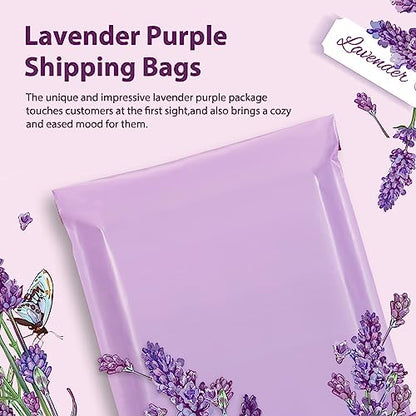 Fuxury Poly Mailers 14.5x19'' 50 Pcs, Waterproof Shipping Bags for Clothing - color: Light Purple, size: 14.5x19" 50pcs
