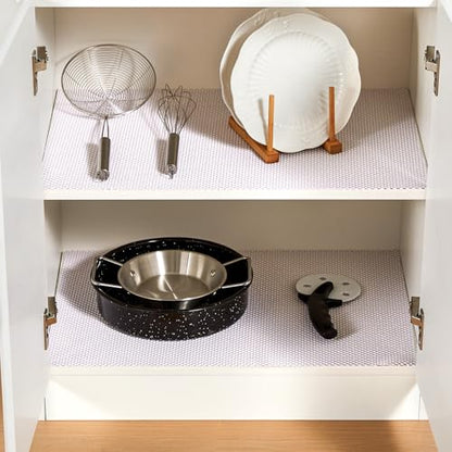 Shelf Liner for Kitchen Cabinets and Drawers, White, 24" x 240" - color: White, size: 24"W x 240"L