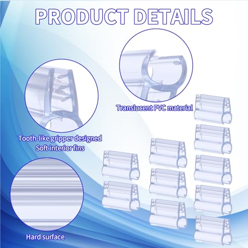 DLUGOPIS 30 Pack Gridwall Sign Holder Clip Grid Display Card Holder Grip Gridwall Accessories For Wire Rack 1*0.4*0.65inch(Fits .25" Diameter Wire Grid Panels) - size: 30 1×0.4×0.65inch