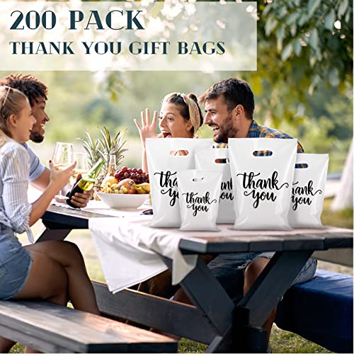 Eersida 200 Pcs Thank You Bags for Small Business, White - color: White