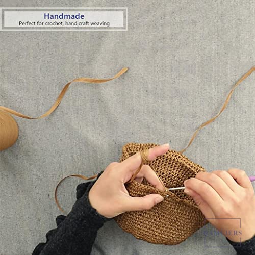 Raffia Twine for Gift Wrapping & Packing, Craft Ribbon - 1/4'' Wide, 109 Yards, White - color: White, size: 109 Yards