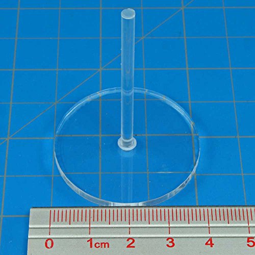 LITKO 40mm Round Flight Stands | Compatible with Warhammer 40K | Clear - size: 40mm