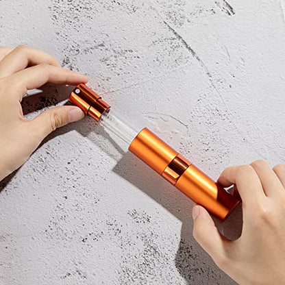 LISAPACK 8ml Travel Perfume Bottle Refillable, 7 PCS Cologne Atomizer Spray - color: 7 Colors