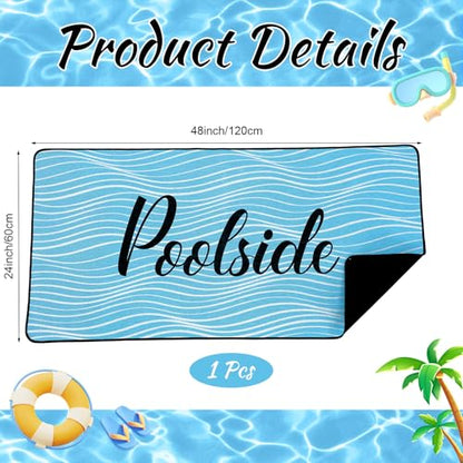 Tinideya Pool Deck Mats Non Slip Rubber with Drainage,Blue,23.62" X 47.24" - color: Blue, size: 2' x 4' (Rectangular)