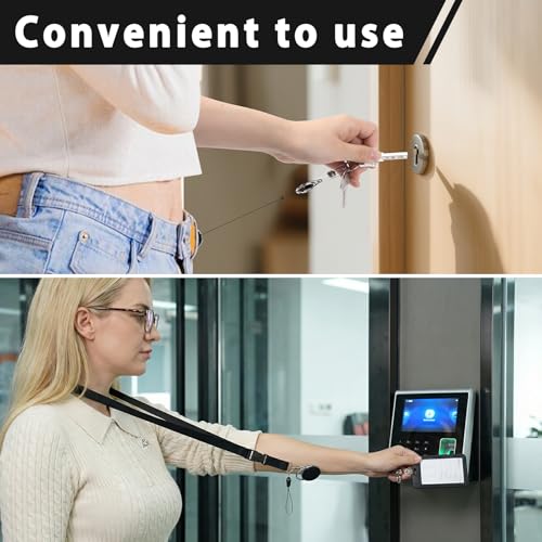 Retractable Badge Holder Set with Breakaway Lanyard and Id Card Sleeve - color: Double-sided Windows