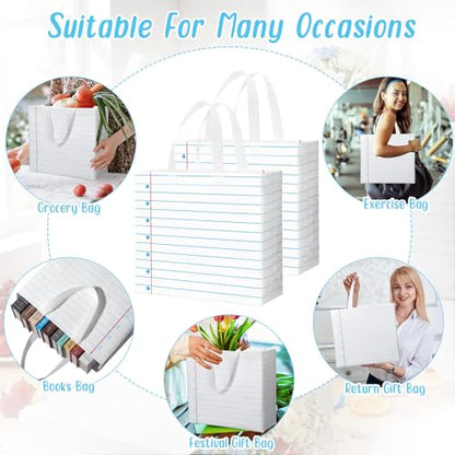 为Abbylike 30 Pcs Thank You Gift Bags Teacher Notebook Tote 12.2x11x4.72" - style: Notebook