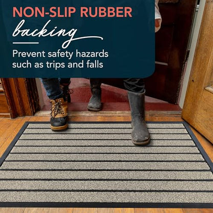 ubdyo Extra Durable Door Mat Outside Entrance (36" x 24", Bright Beige) - color: Bright Beige, size: 36" x 24" (Rectangular)