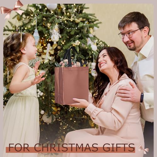Eccliy 80 Pcs Reusable Gift Bags, Medium, Coffee - color: Coffee, size: Medium