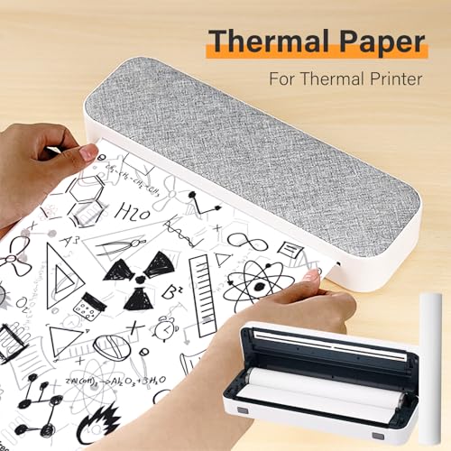 8.5 x 11 US Letter Rolled Thermal Printer Paper, 4 Rolls Quick Drying Thermal Paper, Compatible with MT610, M08F, D810, M832, M08E, A285M, A40, A80, A81, PR20, iDPRT HPRT PRT (100 Sheets, 4 Rolls) - size: US Letter-4 Rolls