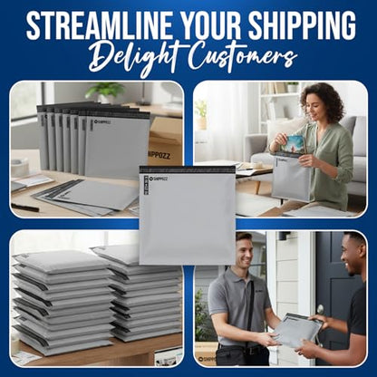Shippozz 9x12 Poly Mailers 200 Pack, Durable Waterproof Polymailers for Shipping Clothes, Self Seal Mailing Bags for Small Business Packaging Supplies, Mailing Envelopes for Books, and Accessories - size: 9 x 12 (200pcs)