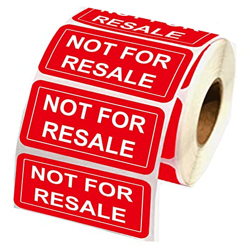 Not for Resale Stickers 1 x 2 Inch Not for Resale Labels for Inventory,Retail Store,Sample,Showcase Products 500 Pcs Per Roll Inventory Stickers (Pack of 2) - size: 1 x 2 Inch (Pack of 2)