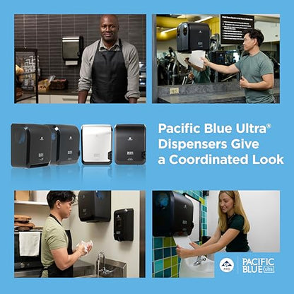 Pacific Blue Ultra 8" High-Capacity Automated Touchless Paper Towel Dispenser by GP PRO (Georgia-Pacific); Black; 59590; 12.9" W x 9" D x 16" H; 1 Dispenser - style: Automated dispenser