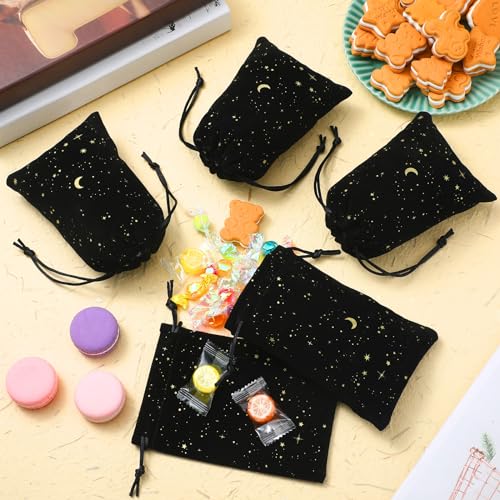 Hillban 30 Pcs 4 x 6, Black Velvet Bag with Drawstring for Jewelry - color: Black, size: 4 x 6 "