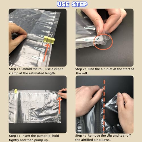 Air Pillows for Shipping Inflatable Air Bags for Packing, 4.72" X 7.87" Air Pockets for Packaging Moving Supplies Box Filler Purse Shaper Alternative to Packing Peanuts, 150 Count - size: 4.72" * 7.87"(150 Count)