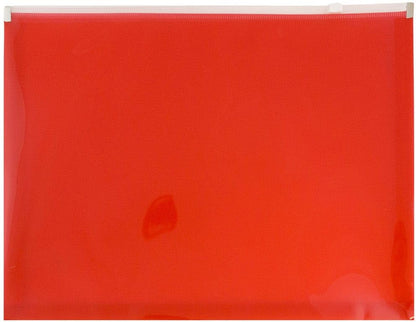 JAM PAPER Plastic Envelopes with Zip Closure - Letter Booklet - 9 3/4 x 13 - Red - 3/Pack - color: Red, size: Letter Size - 3 Pack