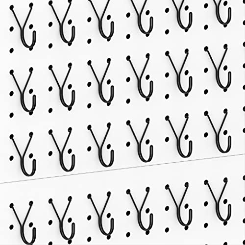 HUHOLE 80 Pack 1 Inch Black Pegboard J Hooks - style: 1" J-Hook 80PC Black