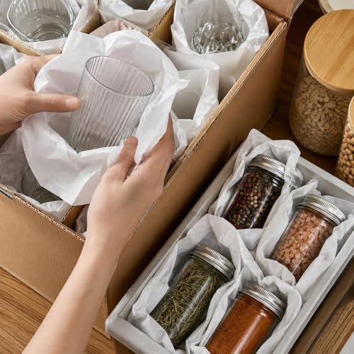 100 Packing Paper Sheets for Moving Supplies, 17x27 Newsprint Wrapping Paper for Mugs & Ornaments - Box Filler Supplies - size: 17x27