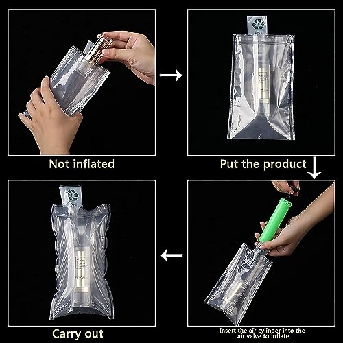 Miupoo Packaging Air Bags,Clear Plastic Inflatable Air Packaging Protector Bag with Free Pump Cushion,Air Cushion Blocking Packaging Bag,8x8 Inches,100 Pieces - size: 8x8×100 Inches