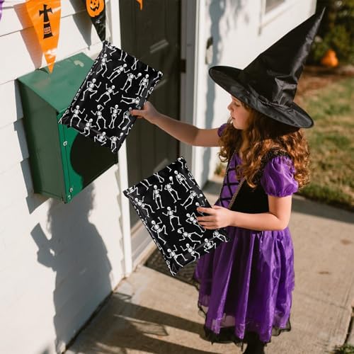 JarThenaAMCS 100Pcs Halloween Poly Mailers 10 x 13 Inch Black Dancing Skeleton Packaging Bags Self Seal Mailing Envelope Bags for Small Business Clothing - style: Dancing Skeleton