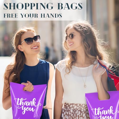 Eersida 200 Pcs Thank You Bags for Small Business, Purple - color: Purple