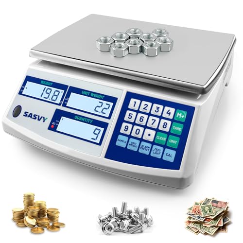 Counting Scale (66lb/30kg, 0.1g) lb/oz/kg/g Industrial Digital Inventory Scale with Battery for Small Parts, Coins, Pieces, Tickets - size: 30kg 0.1g with oz