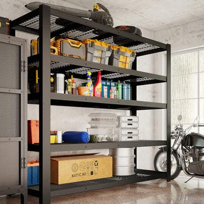 62" W 3050LBS Storage Shelves Unit,5 Tier Heavy Duty Metal Shelving Unit and Storage Large Rack,72" H x62 W x24 D Adjustable Metal Shelving Unit,Garage Shelves for Basement,Warehouse - size: 24x62x72