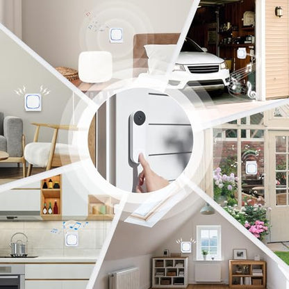 Wireless Doorbell Chime Extender for Google Nest Doorbell (Wired 2nd & 3rd Gen) & Nest Doorbell (Battery), Connects to Existing Hardwired Doorbell, Receiver with Wired Transmitter, 58 Chimes 5 Volume