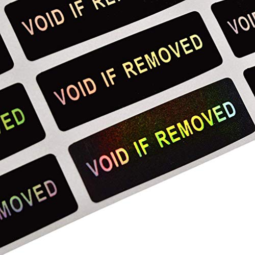 Bartovation 'Void If Removed' Hologram Tamper Stickers 1x3 cm, 140 Stickers