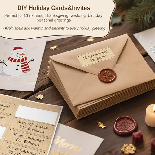 NATURALABEL Kraft Labels for Laser & Inkjet Printers, 1"x2-5/8", 30 Sheets