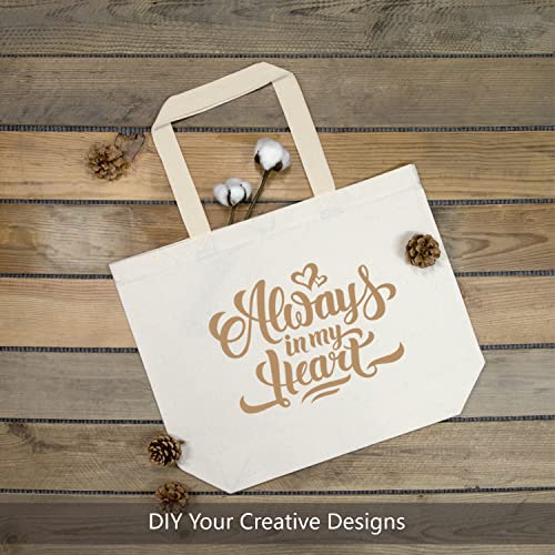 TOPDesign 2-Pack Canvas Tote Bags with Magnetic Snap, Reusable Grocery Shopping Bags, DIY Your Creative Designs - color: Beige