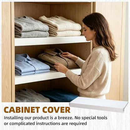 Wire Shelf Covers, 5pcs PVC Wire Rack Cover for Pantry & Closet Shelving - color: White, size: 30*16*2.3