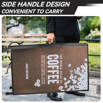 QKA A-Frame Sidewalk Sign Heavy Duty Sandwich Boards 24x36 Inch(Frame Only)